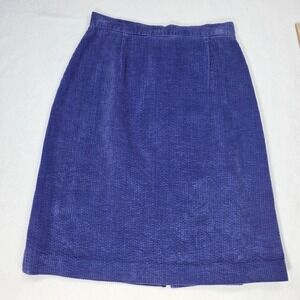 Vintage Perspective Skirt Made In Japan Sz 5 Purple Corduroy Midi A-Line See Pic